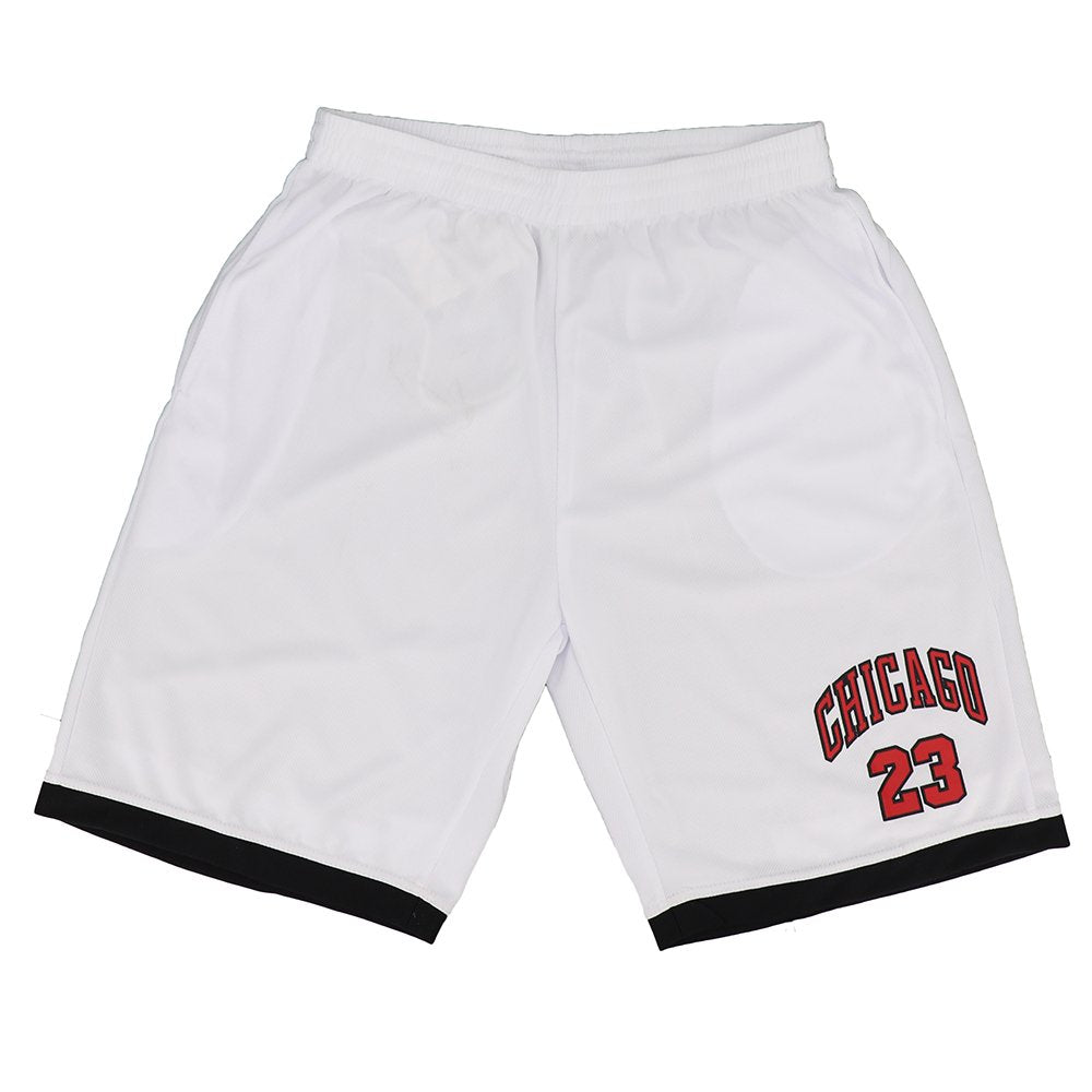 Men's Basketball Sports Shorts Gym Jogging Swim Board Boxing Sweat Casual Pants, White - Chicago 23, M Main image
