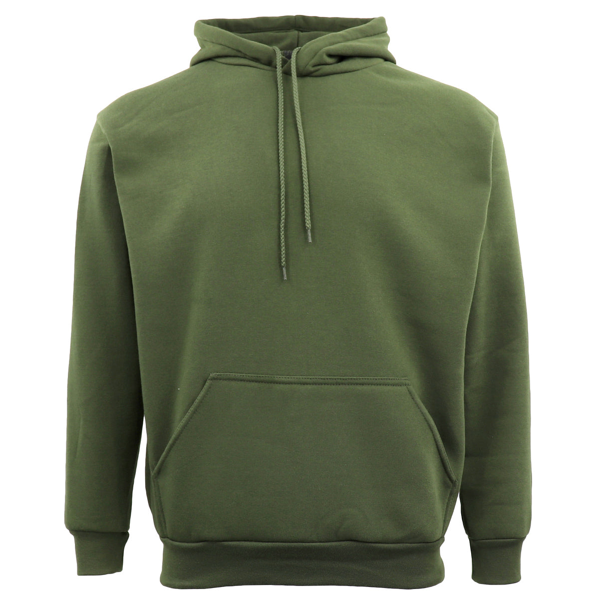 Adult Unisex Men's Basic Plain Hoodie Pullover Sweater Sweatshirt Jumper XS-8XL, Olive, M Main image