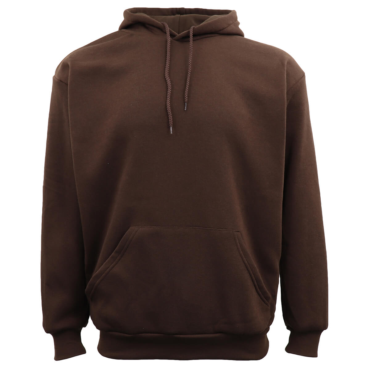 Adult Unisex Men's Basic Plain Hoodie Pullover Sweater Sweatshirt Jumper XS-8XL, Brown, M Main image