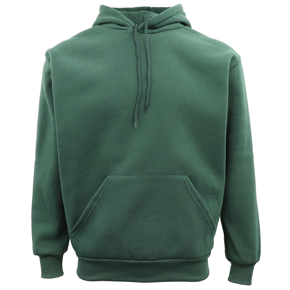 Adult Unisex Men's Basic Plain Hoodie Pullover Sweater Sweatshirt Jumper XS-8XL, Dark Green, L Main image