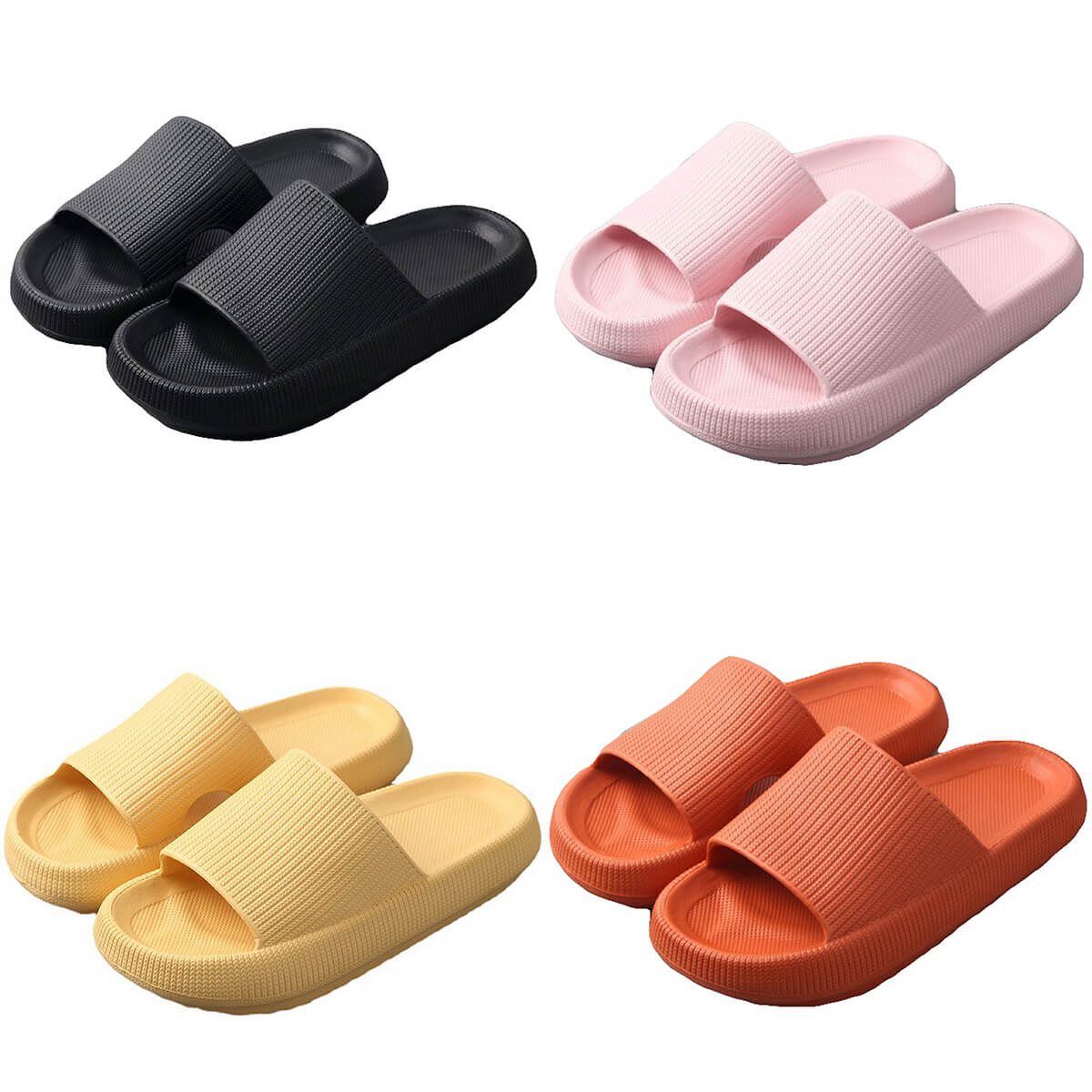 Pillow Slides Sandals Non-Slip Ultra Soft Slippers Cloud Shower EVA Home Shoes, Yellow, 36/37 Secondary image
