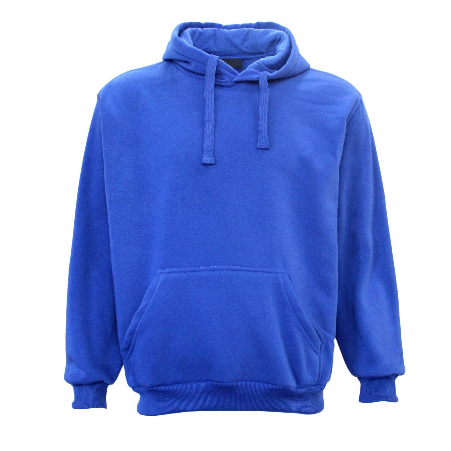 Adult Unisex Men's Basic Plain Hoodie Pullover Sweater Sweatshirt Jumper XS-8XL, Royal Blue, 5XL Main image