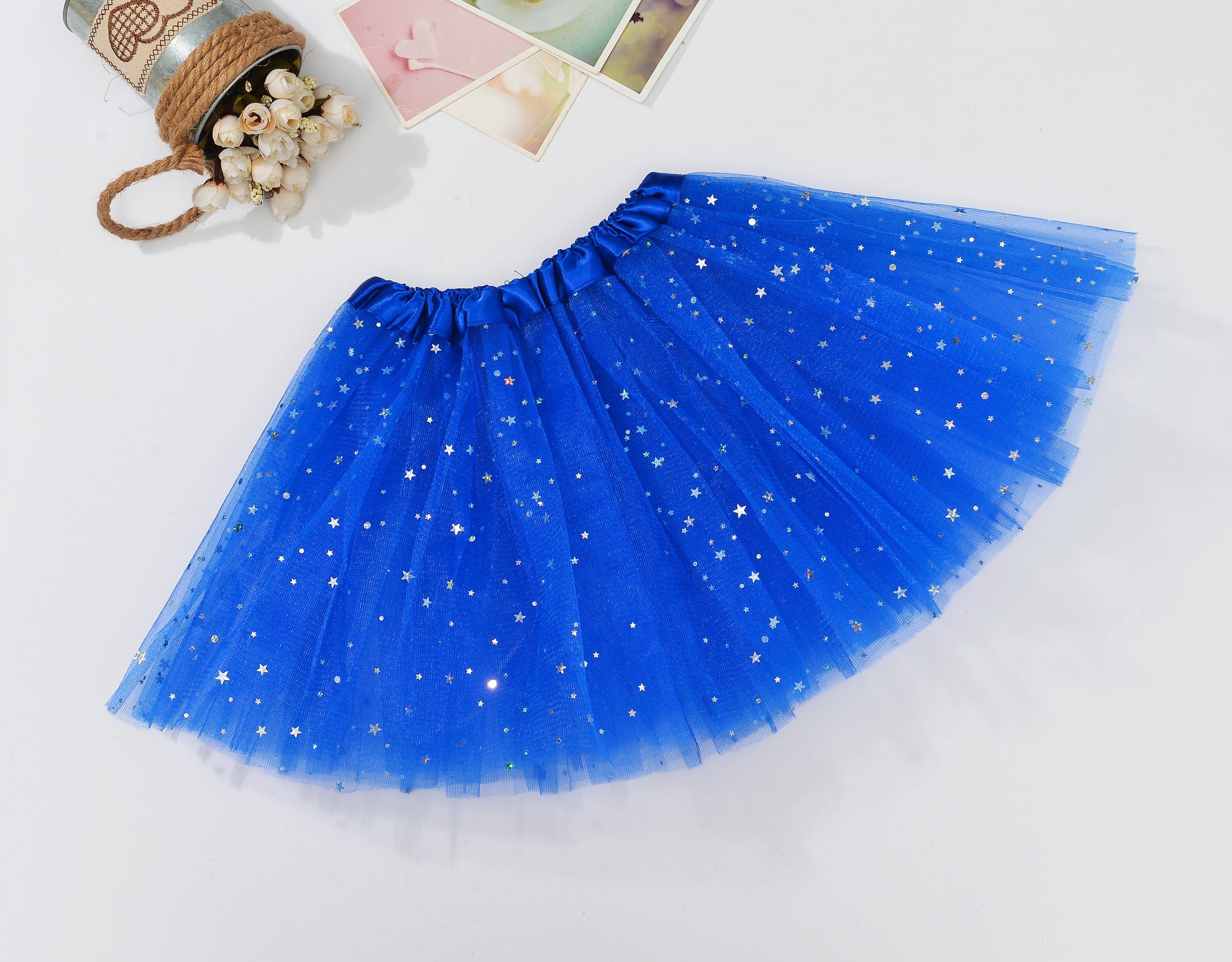 Sequin Tulle Tutu Skirt Ballet Kids Princess Dressup Party Baby Girls Dance Wear, Royal Blue, Adults Main image