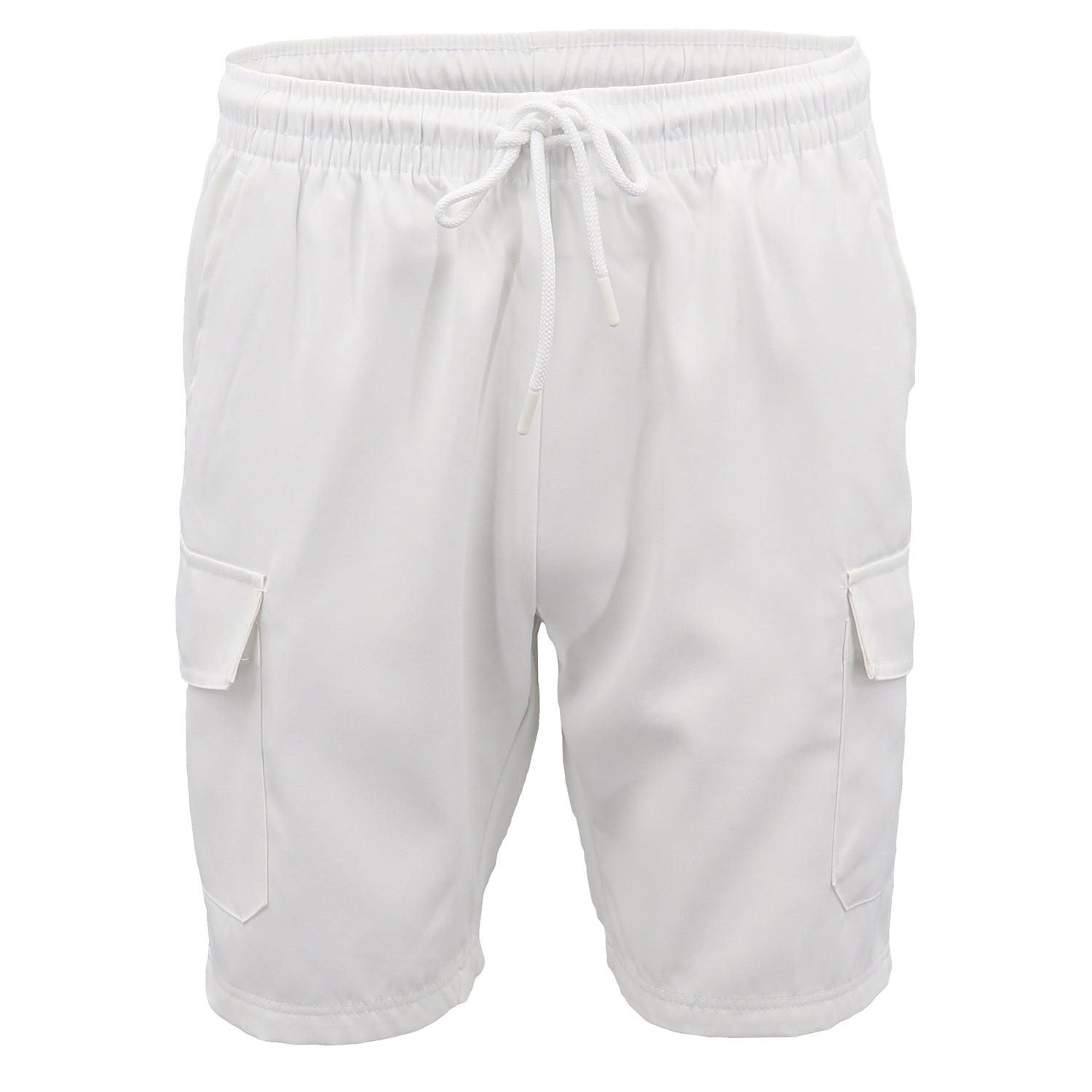 Men's Cargo Shorts 4 Pockets Cascual Work Trousers Active Pants Elastic Waist, Khaki, S
