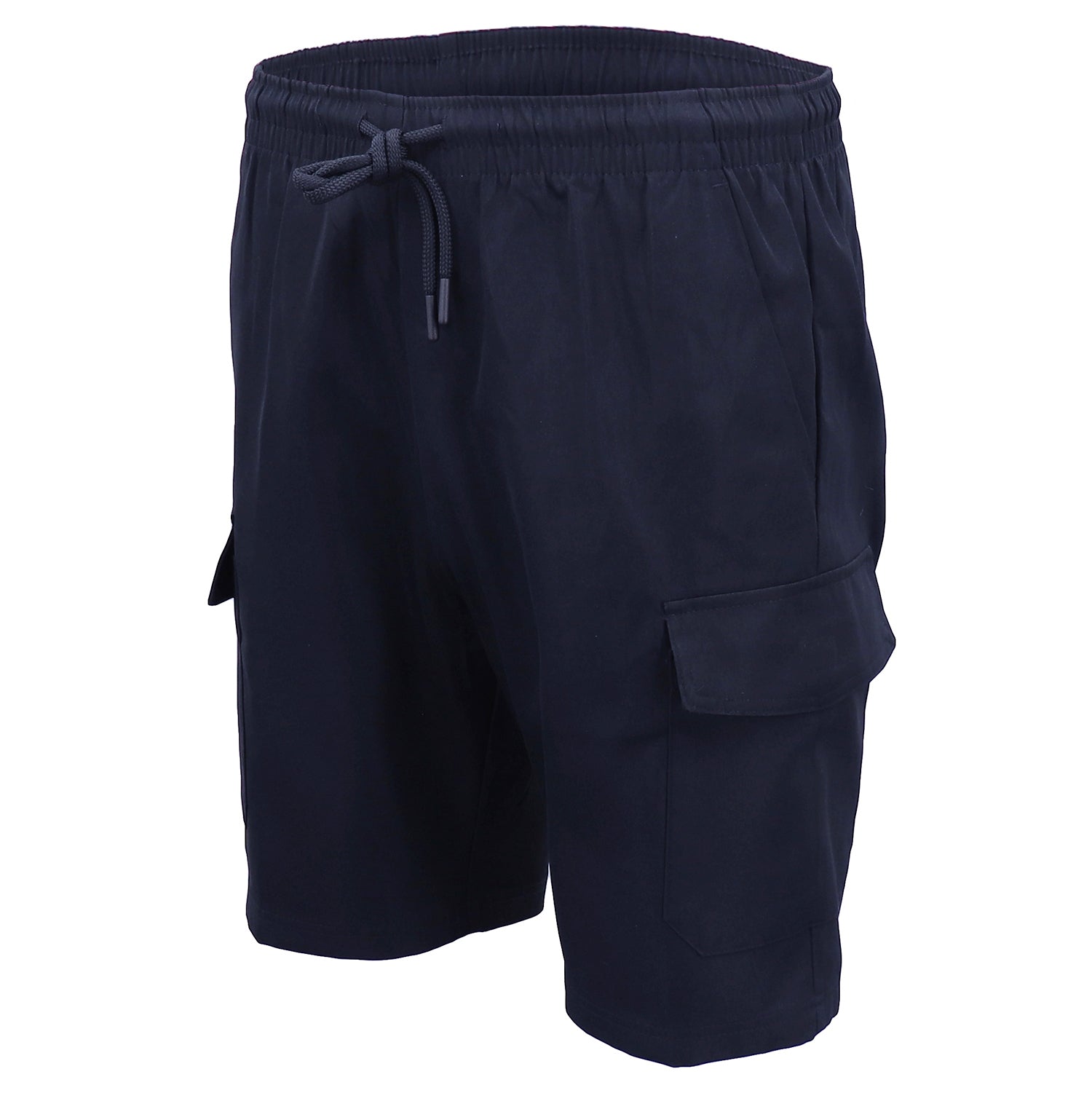 Men's Cargo Shorts 4 Pockets Cascual Work Trousers Active Pants Elastic Waist, Navy, S Main image