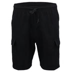 Men's Cargo Shorts 4 Pockets Cascual Work Trousers Active Pants Elastic Waist, White, XL
