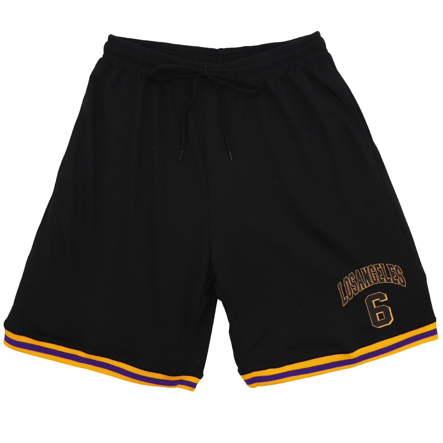 Men's Basketball Sports Shorts Gym Jogging Swim Board Boxing Sweat Casual Pants, Black - Los Angeles 6, S Main image
