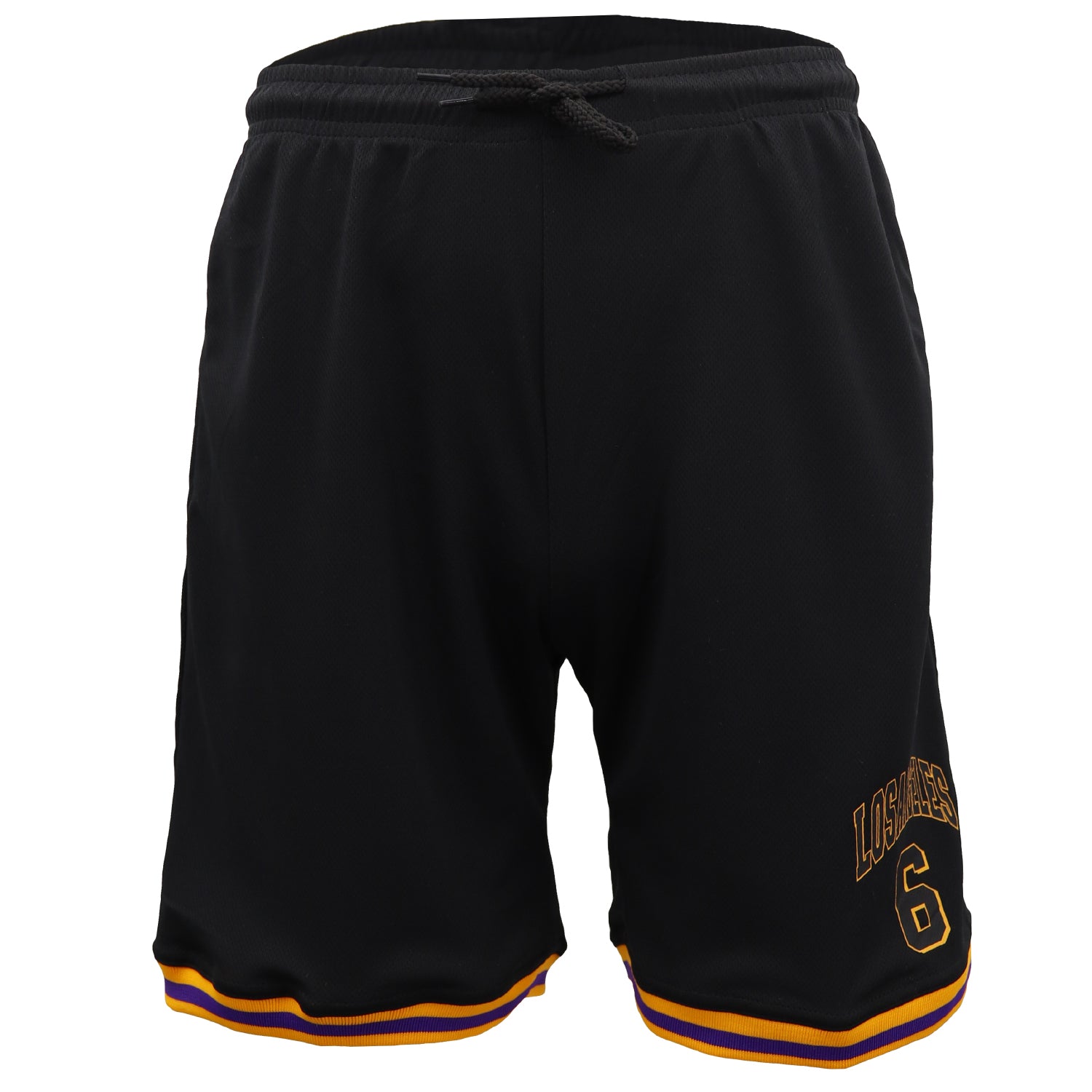 Men's Basketball Sports Shorts Gym Jogging Swim Board Boxing Sweat Casual Pants, Black - Los Angeles 6, S Secondary image