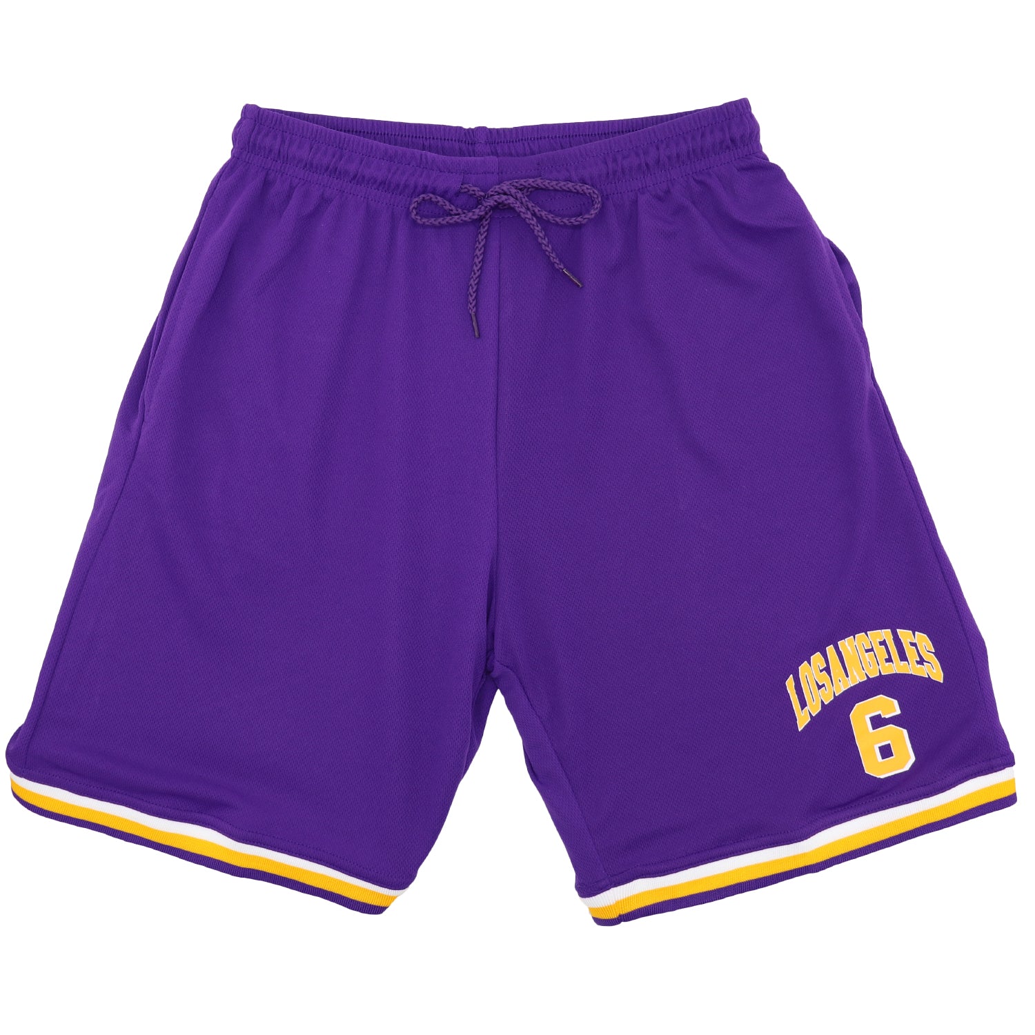 Men's Basketball Sports Shorts Gym Jogging Swim Board Boxing Sweat Casual Pants, Purple - Los Angeles 6, L Main image