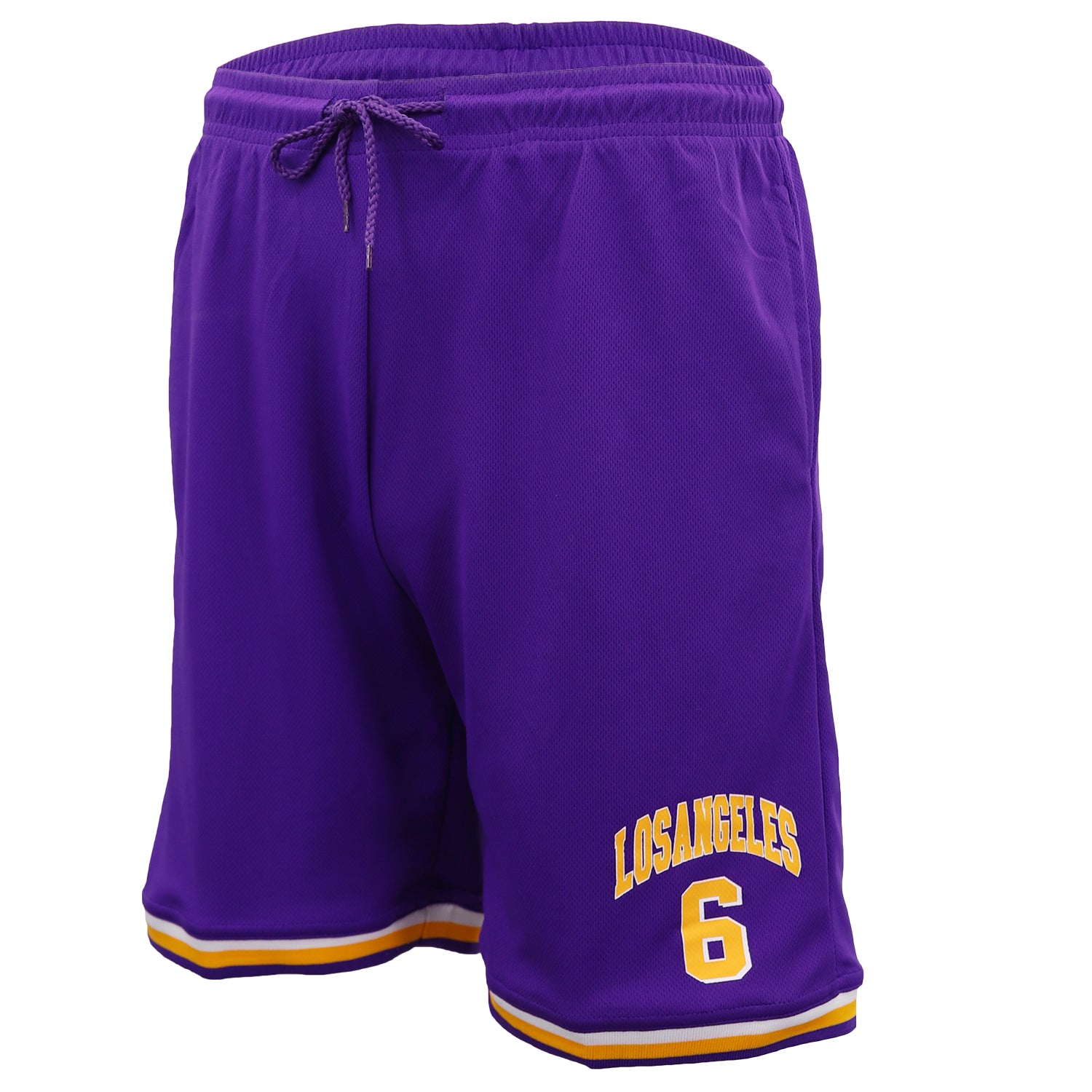 Men's Basketball Sports Shorts Gym Jogging Swim Board Boxing Sweat Casual Pants, Purple - Los Angeles 6, 2XL Secondary image
