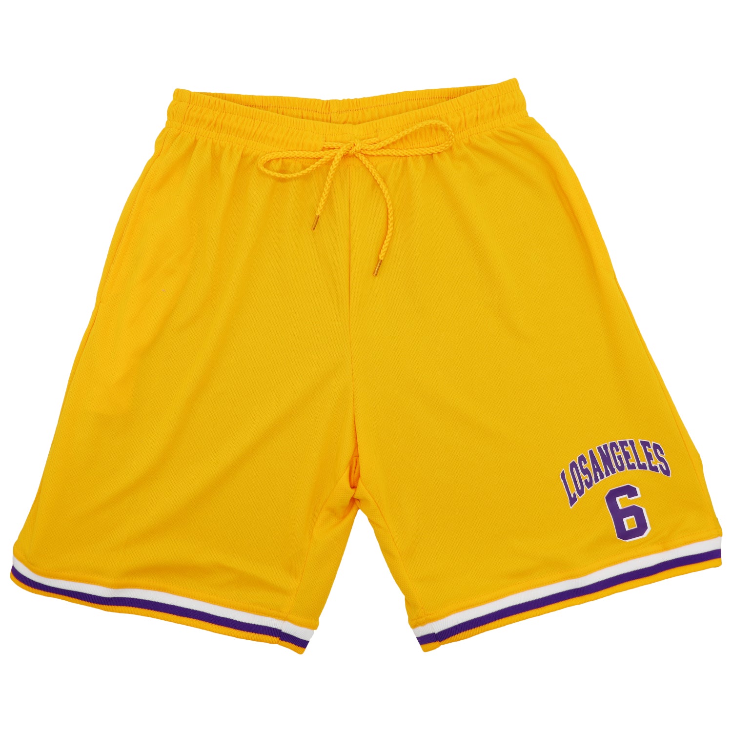 Men's Basketball Sports Shorts Gym Jogging Swim Board Boxing Sweat Casual Pants, Yellow - Los Angeles 6, 2XL Main image