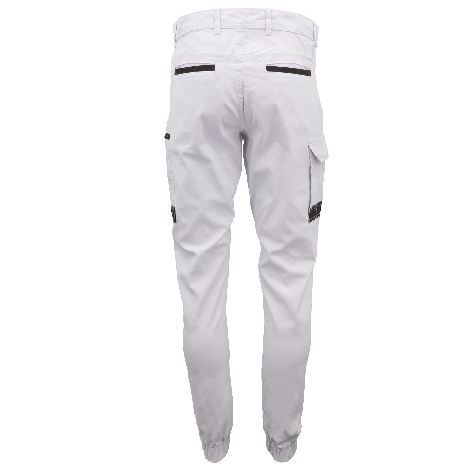 Men's Cargo Cotton Drill Work Pants UPF 50+ 13 Pockets Tradies Workwear Trousers, White, 38 Secondary image