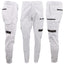 Men's Cargo Cotton Drill Work Pants UPF 50+ 13 Pockets Tradies Workwear Trousers, White, 40