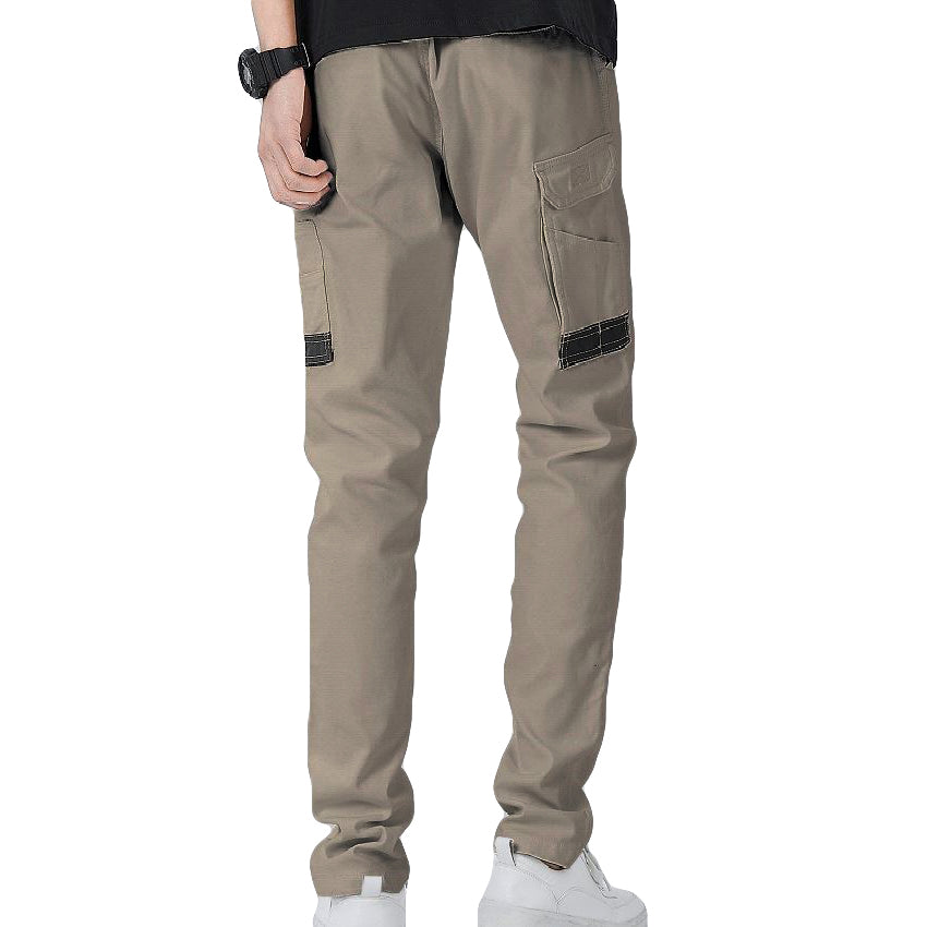 Men's Cotton Drill Cargo Work Pants UPF 50+ 13 Pockets Tradies Workwear Trousers, Khaki, 40 Secondary image