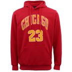 Men's Fleece Pullover Hoodie Jacket Sports Jumper Jersey Chicago Golden State, Red - Chicago 23, 3XL