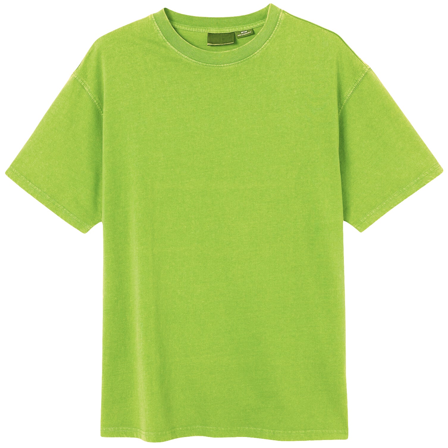 Adult 100% Cotton T-Shirt Unisex Men's Basic Plain Blank Crew Tee Tops Shirts, Lime, 3XL Main image