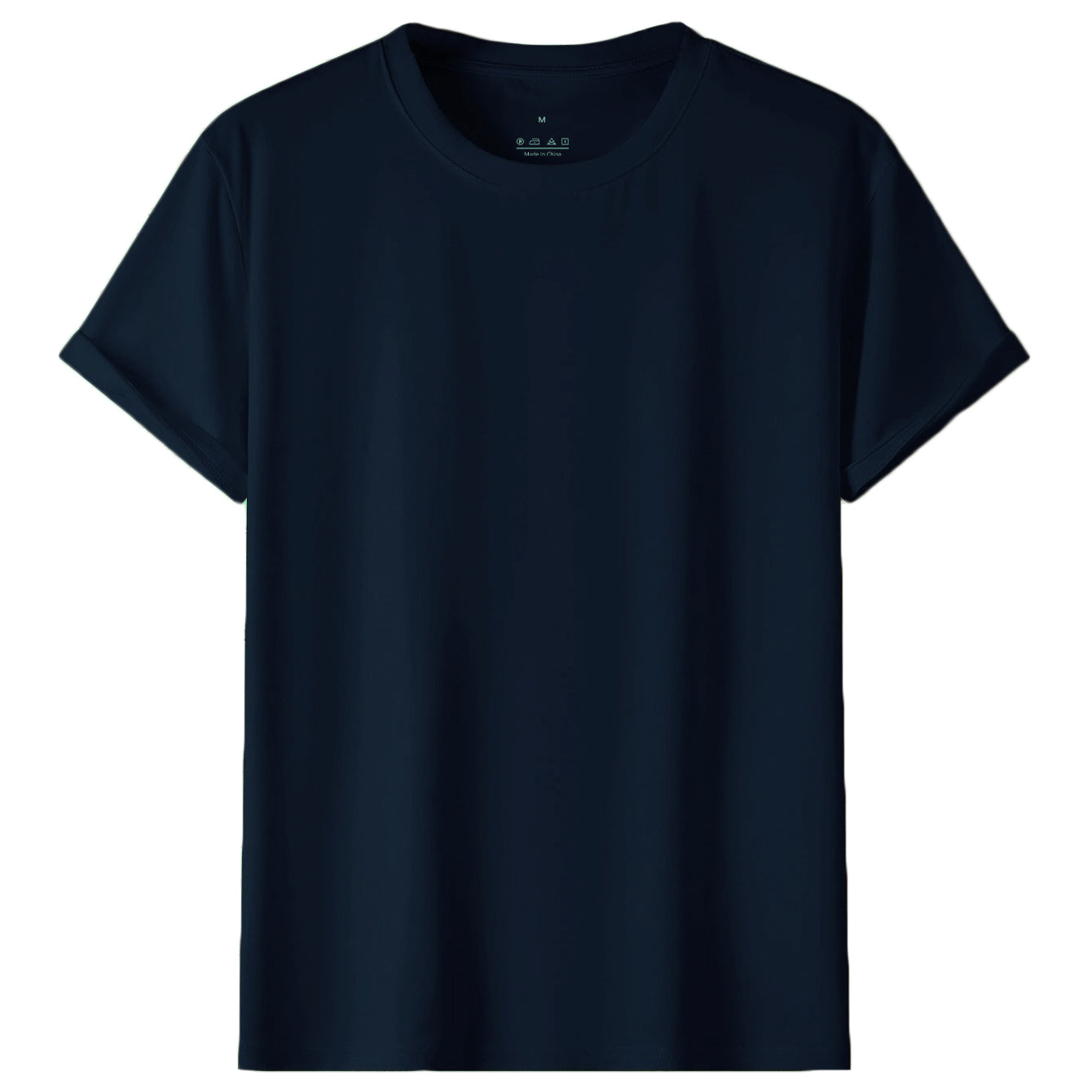 Adult 100% Cotton T-Shirt Unisex Men's Basic Plain Blank Crew Tee Tops Shirts, Navy, XL Main image