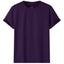 Adult 100% Cotton T-Shirt Unisex Men's Basic Plain Blank Crew Tee Tops Shirts, Purple, S
