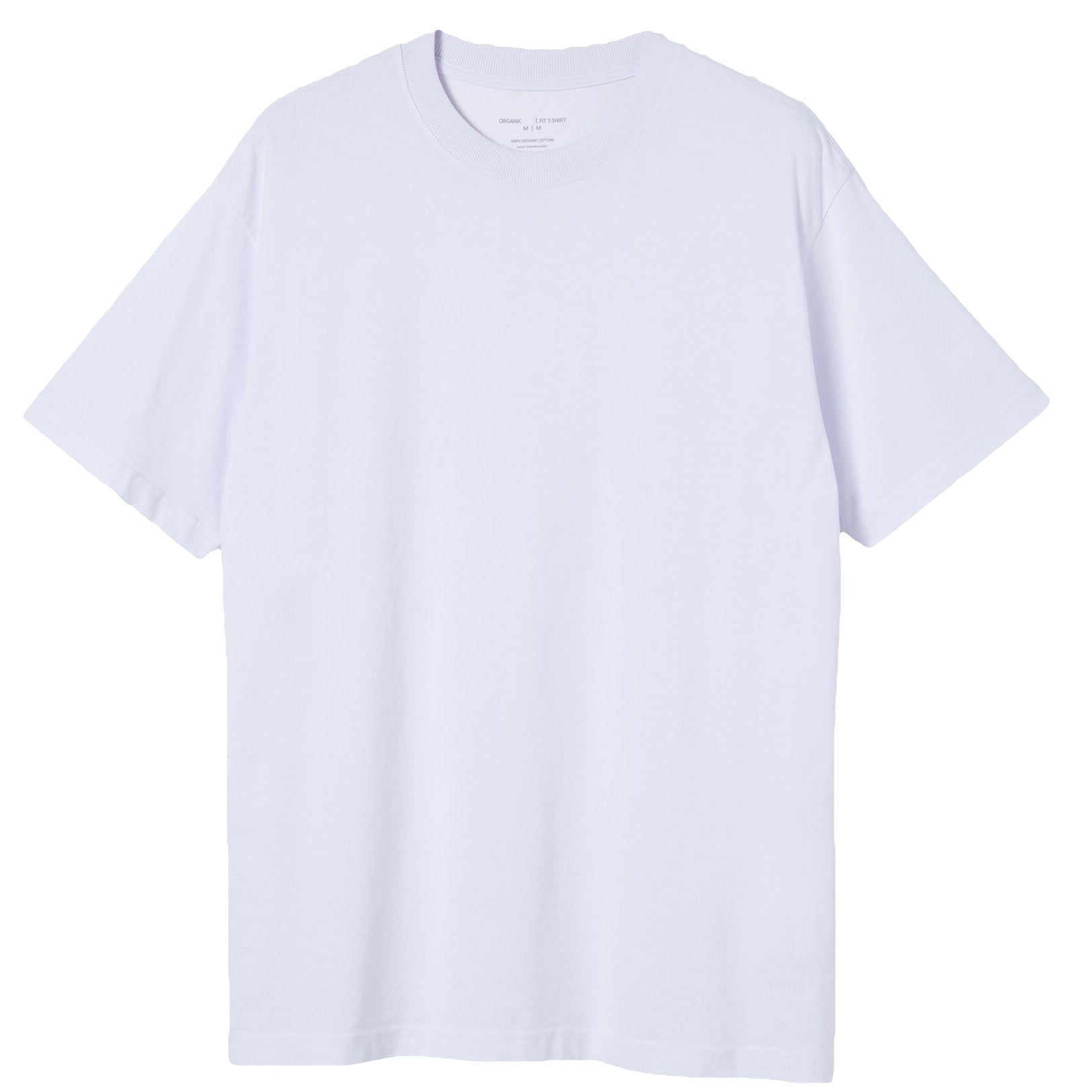 Adult 100% Cotton T-Shirt Unisex Men's Basic Plain Blank Crew Tee Tops Shirts, White, M Secondary image
