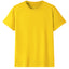 Adult 100% Cotton T-Shirt Unisex Men's Basic Plain Blank Crew Tee Tops Shirts, Yellow, 2XL