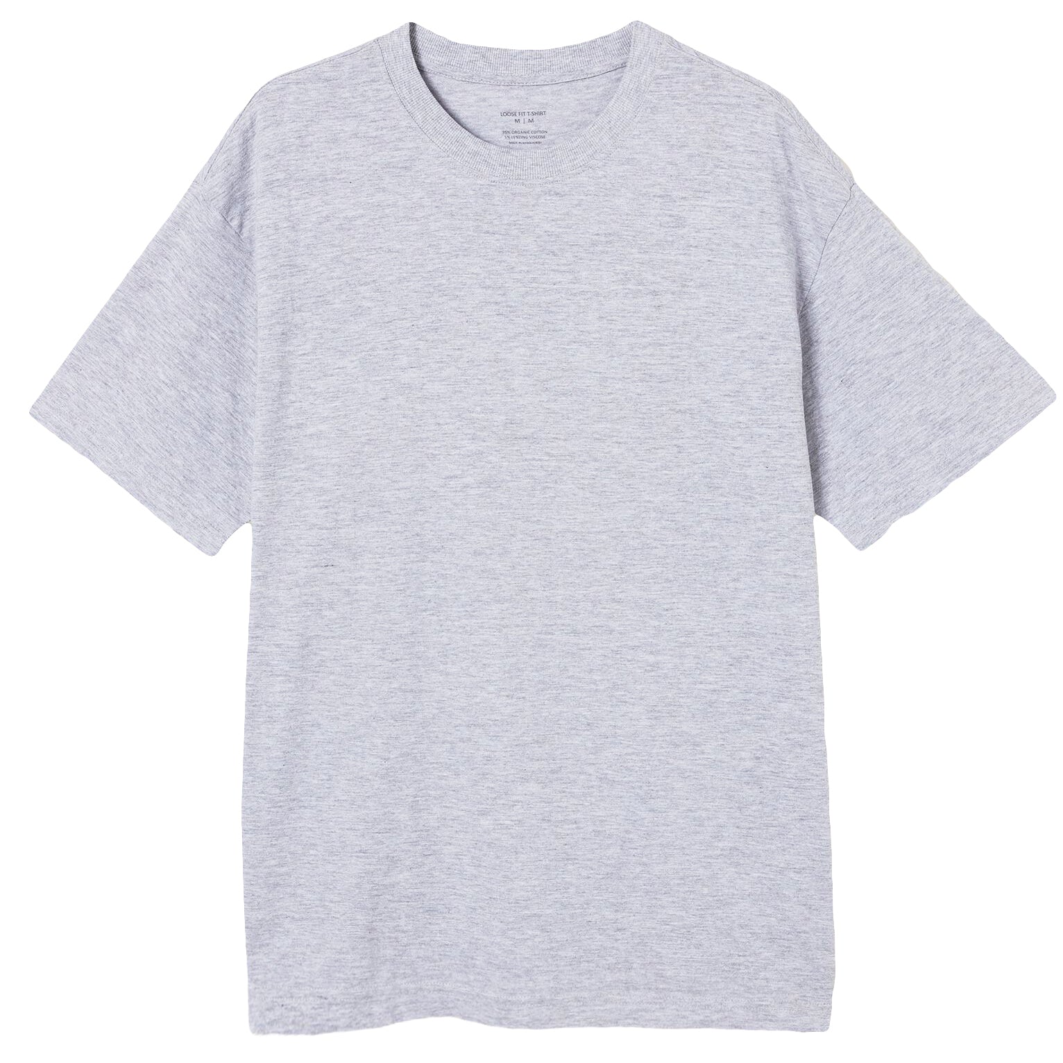 Adult 100% Cotton T-Shirt Unisex Men's Basic Plain Blank Crew Tee Tops Shirts, Light Grey, S Secondary image