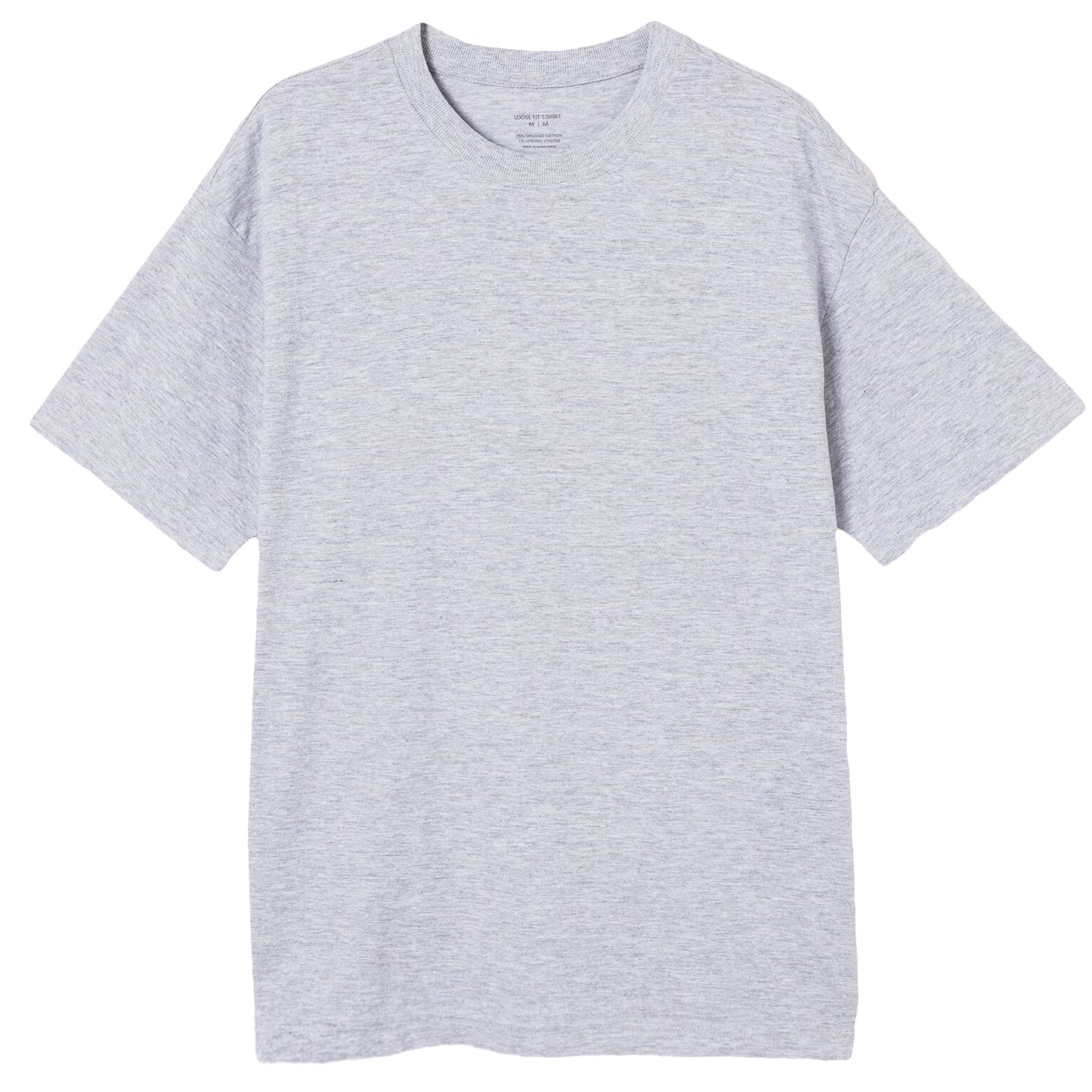Adult 100% Cotton T-Shirt Unisex Men's Basic Plain Blank Crew Tee Tops Shirts, Light Grey, S