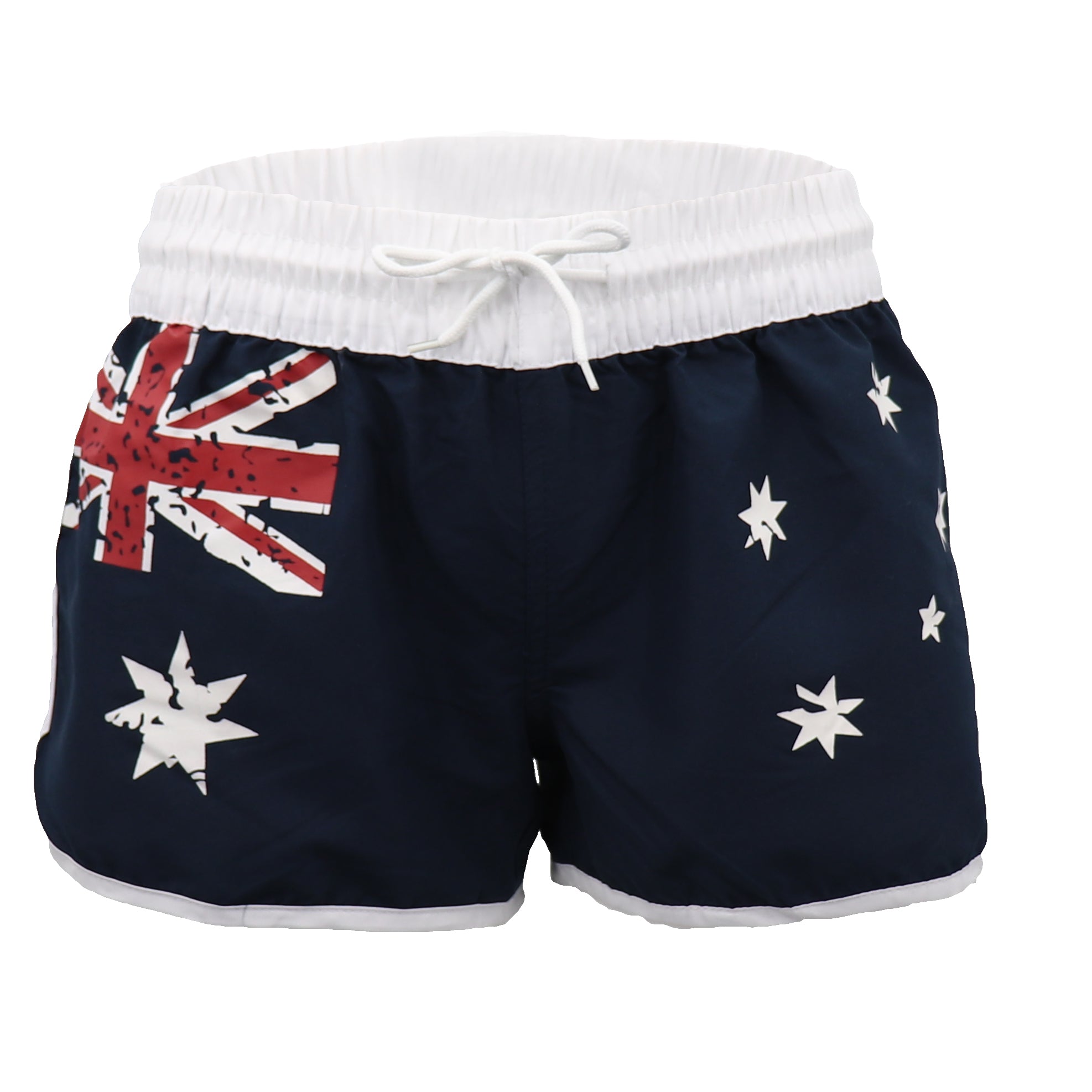 Ladies' Women's Board Shorts Australian Day Flag Gym Beach Aussie Swim Souvenir, Navy, 6 Main image