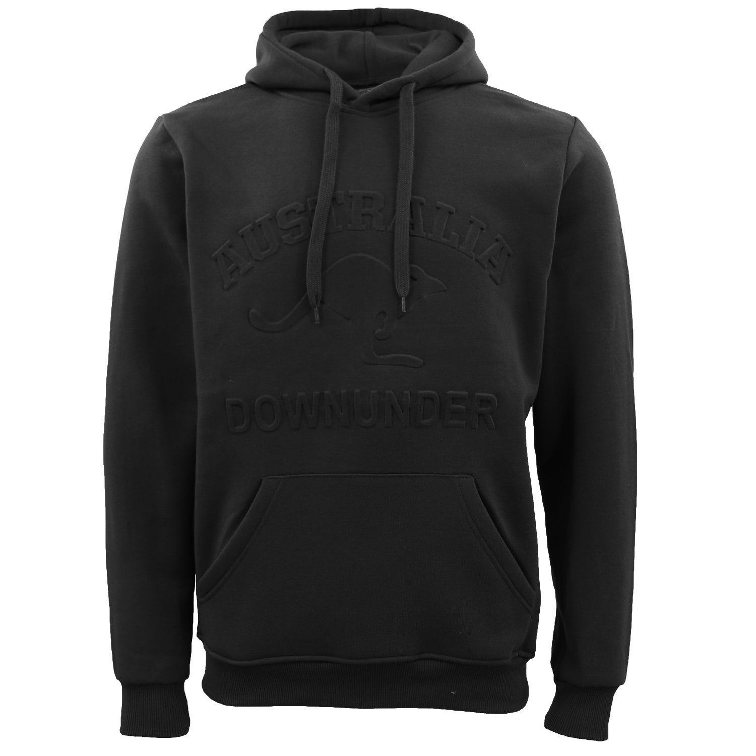 Adult Australia Day Pullover Hoodie 3D Downunder Kangaroo Souvenir Jumper Jacket, Black, L Main image