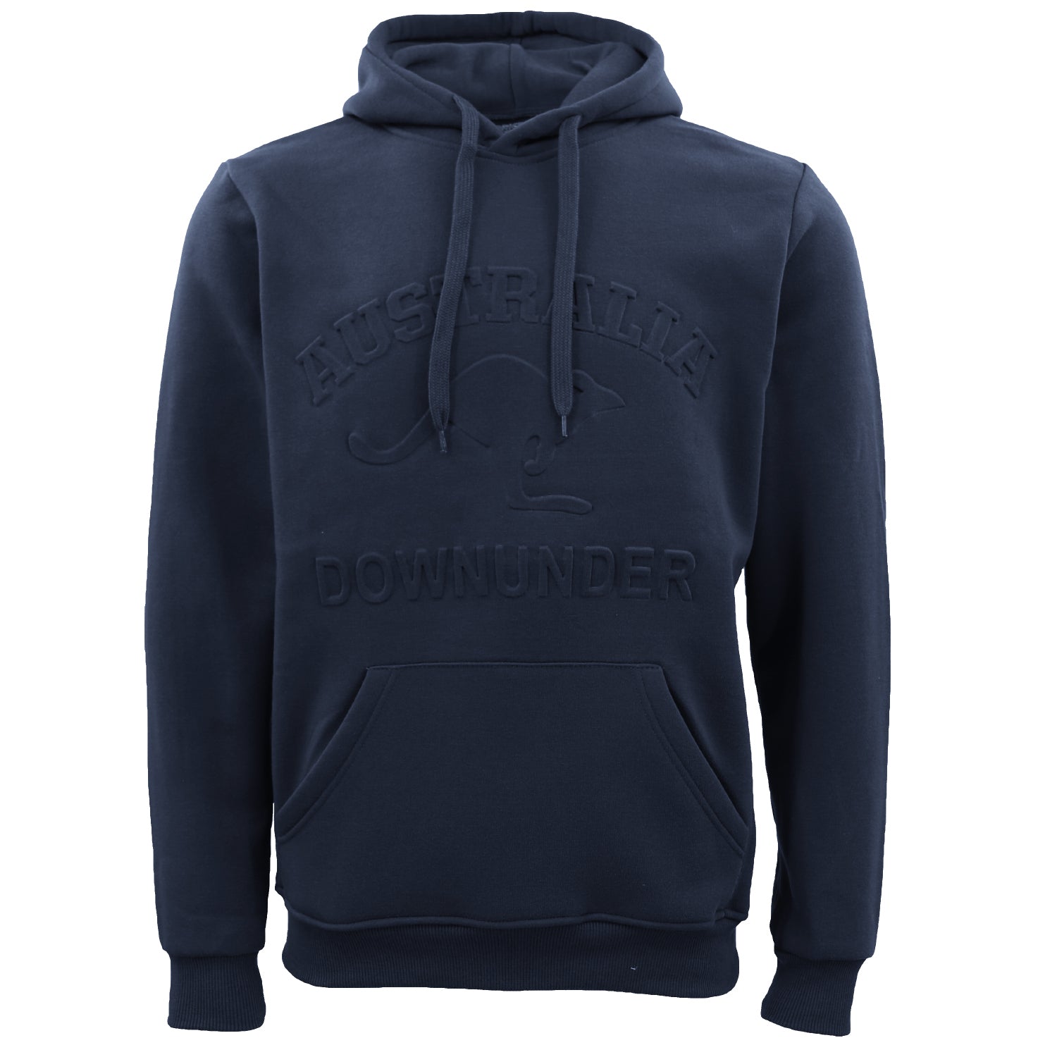 Adult Australia Day Pullover Hoodie 3D Downunder Kangaroo Souvenir Jumper Jacket, Navy, S Main image