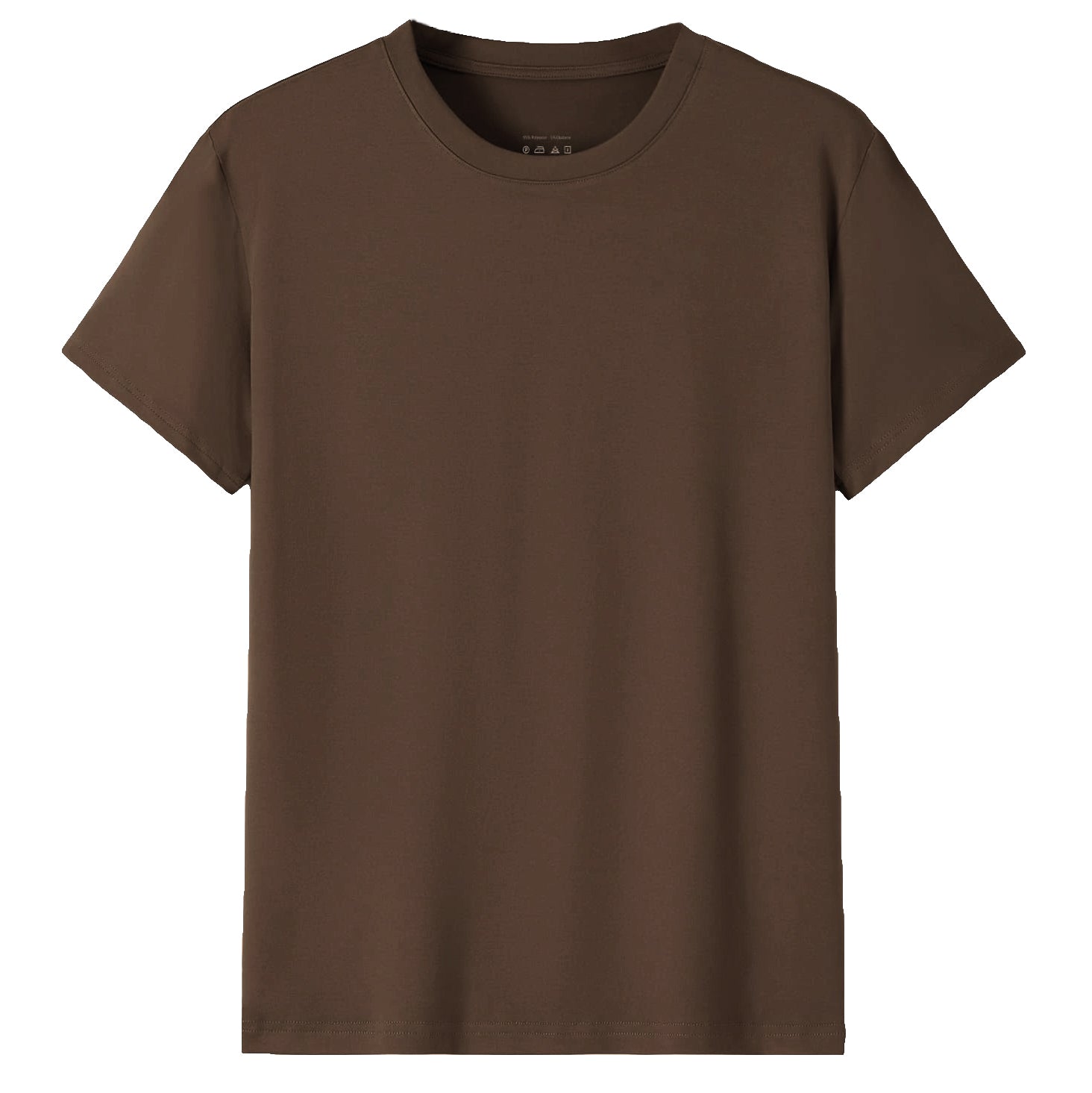 Adult 100% Cotton T-Shirt Unisex Men's Basic Plain Blank Crew Tee Tops Shirts, Coffee, 2XL Main image