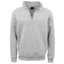 New Men's Unisex Adult Half-Zip Fleece Jumper Pullover Stand Collar Jacket Shirt, Light Grey, XL