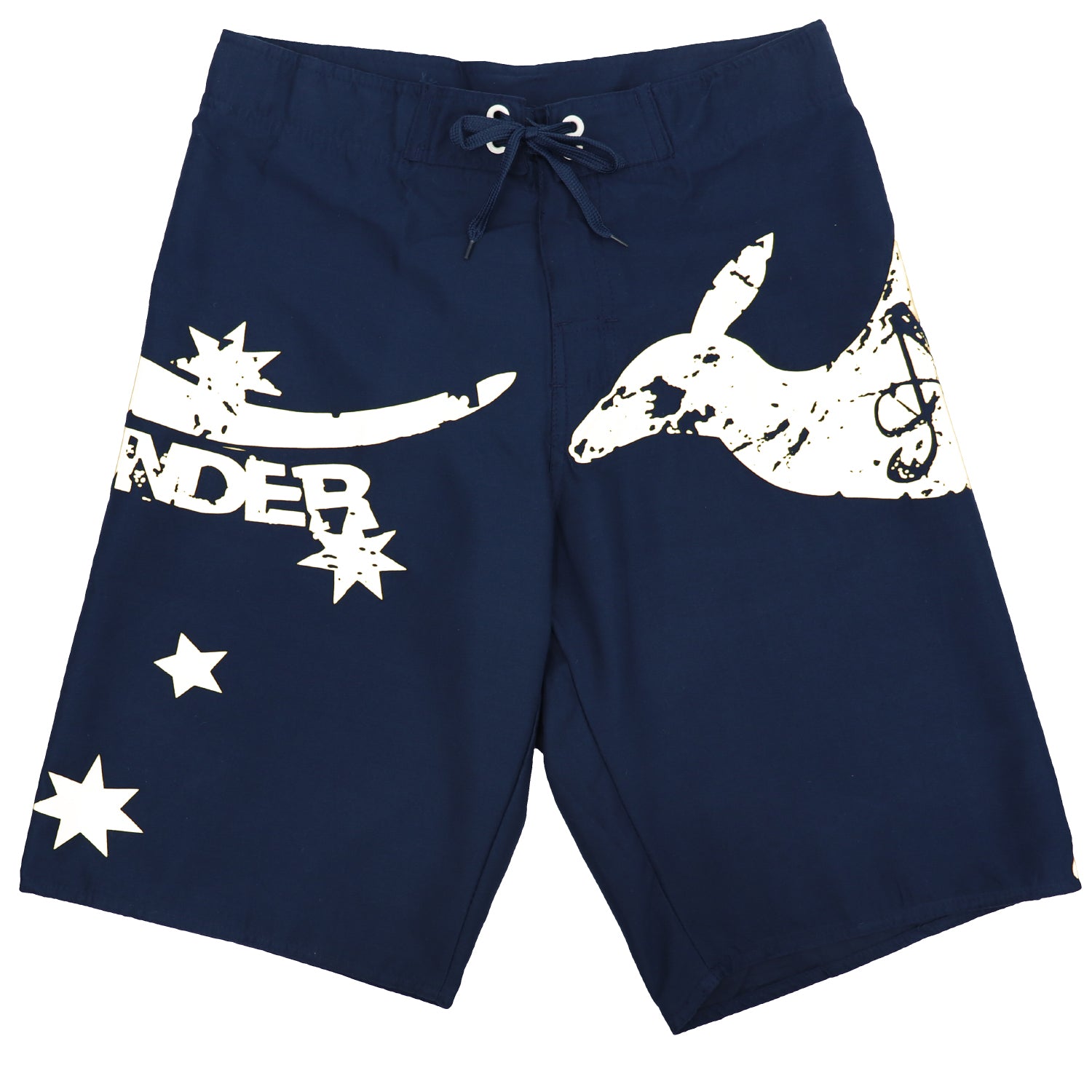Men's Adult Board Shorts Australia Day Kangaroo Down Under Souvenir Beach Wear, Navy/White, L Main image