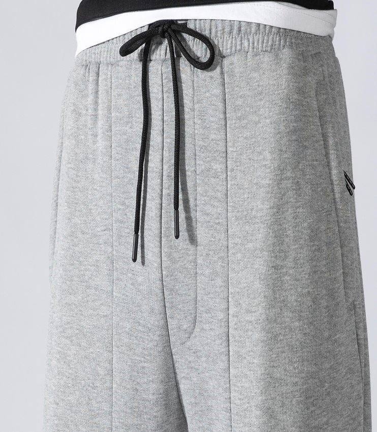 Men's Fleece Slim Trackpant Sport Joggers w Zipped Pockets Gym Casucal Trousers, Light Grey, 3XL Secondary image
