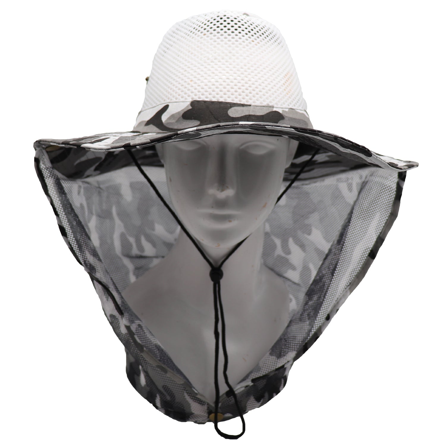 Bucket Flap Boonie Slouch Hat Wide Brim Mesh Crown Neck UV Protect Breathable, Arctic Camo Secondary image