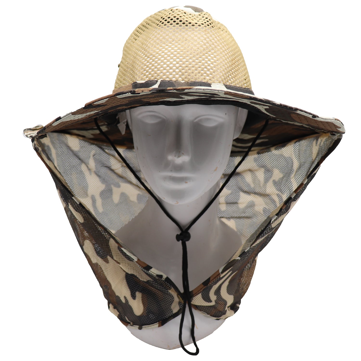 Bucket Flap Boonie Slouch Hat Wide Brim Mesh Crown Neck UV Protect Breathable, Desert Camo Secondary image
