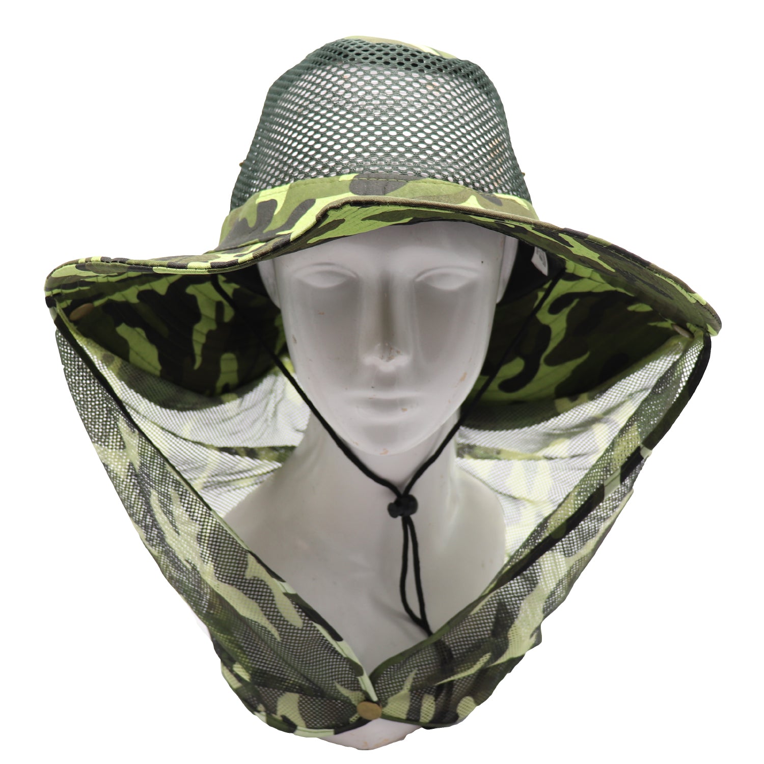 Bucket Flap Boonie Slouch Hat Wide Brim Mesh Crown Neck UV Protect Breathable, Forest Camo Secondary image