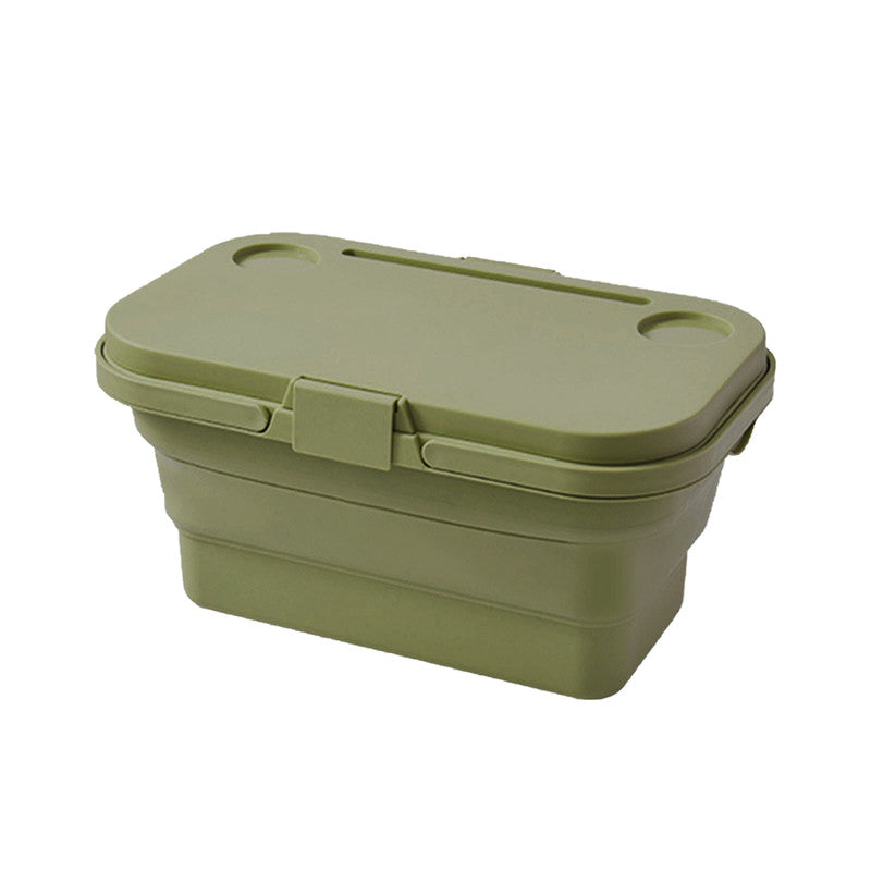 2IN1 Portable Folding Picnic Basket Tour Storage Baskets Outdoor Basket With Lid Main image