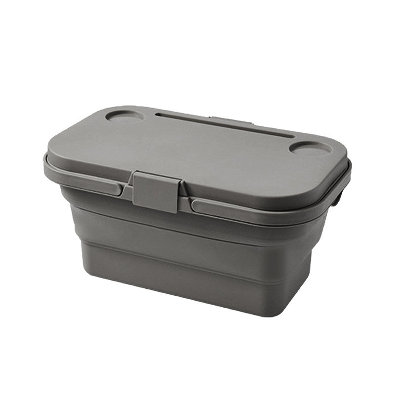 2IN1 Portable Folding Picnic Basket Tour Storage Baskets Outdoor Basket With Lid Main image