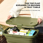 2IN1 Portable Folding Picnic Basket Tour Storage Baskets Outdoor Basket With Lid