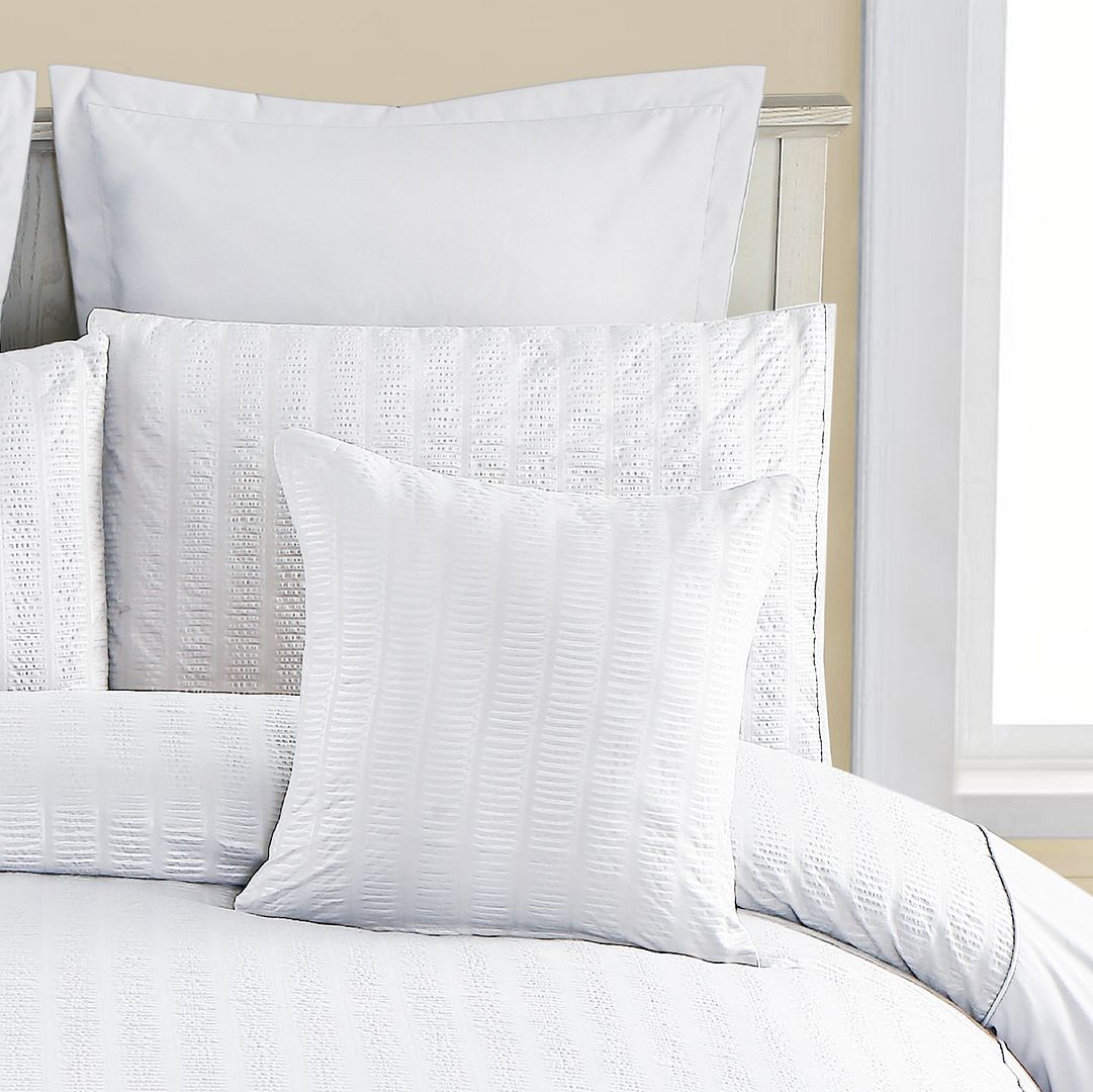 1000TC Premium Ultra Soft Seersucker Cushion Covers - 2 Pack - White Main image