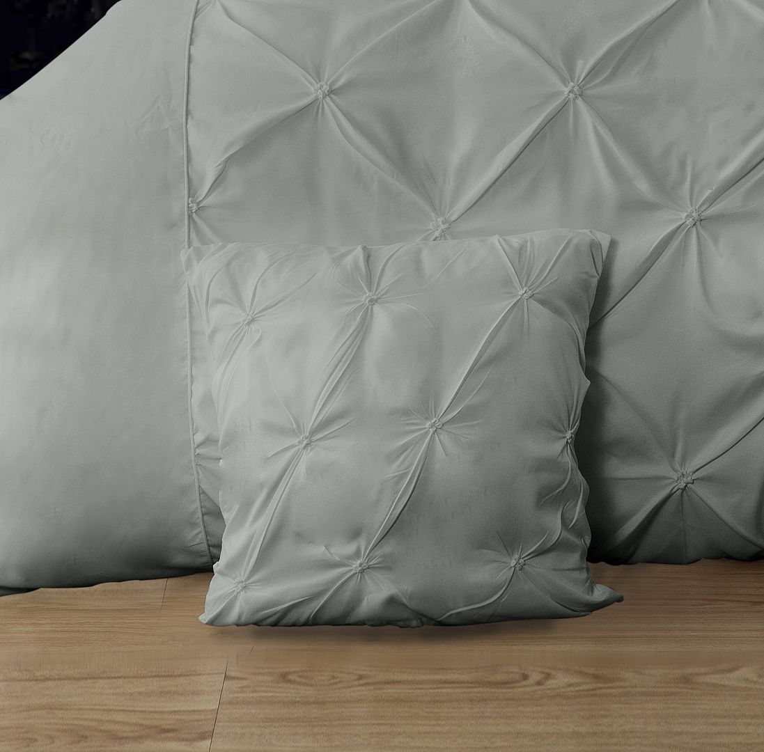 Diamond Pintuck Premium Ultra Soft Cushion Covers 2-Pack - Grey Secondary image