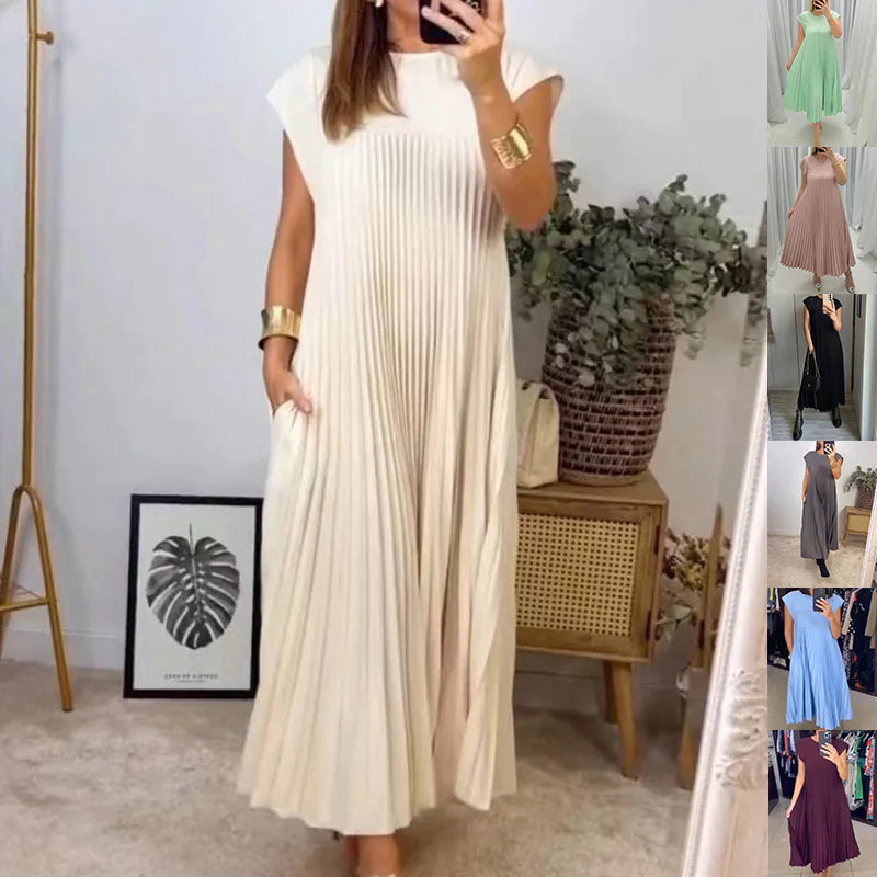 Women's Pleated Maxi Dress