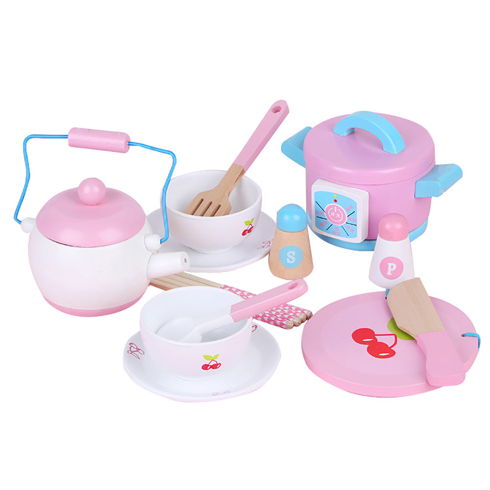 Kids Wooden Kitchen Tea Set Pretend Play Secondary image