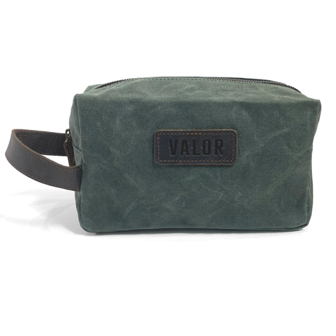 Waxed Canvas Toiletry Bag - Green Main image