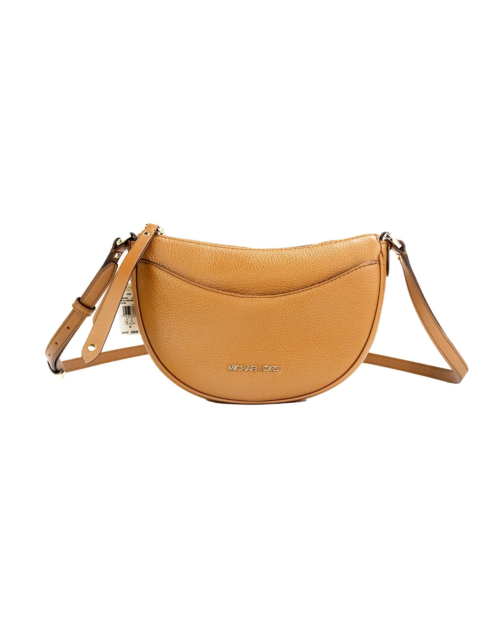 Michael Kors Dover Small Half Moon Crossbody Bag in Pebbled Leather One Size Women Main image