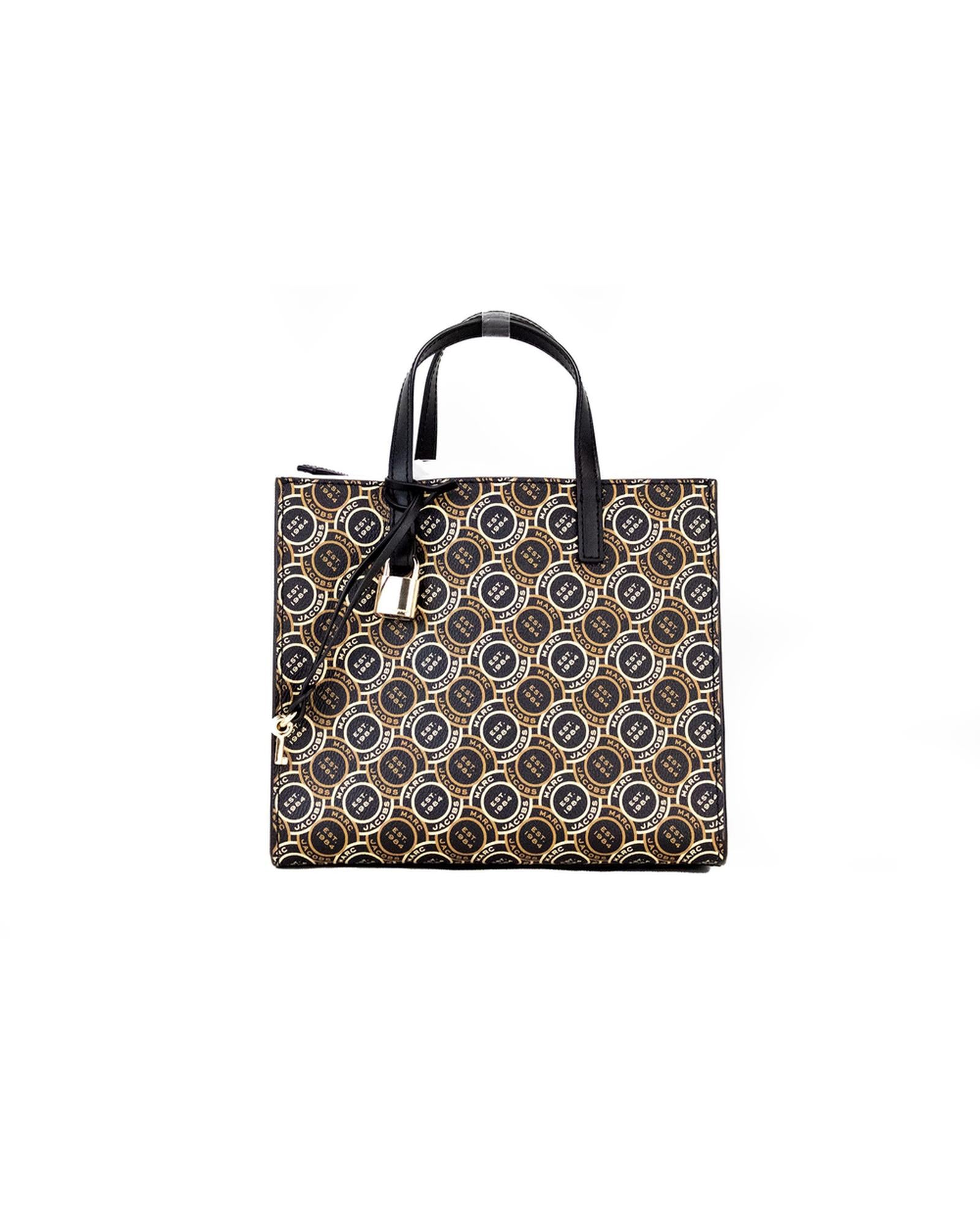 Marc Jacobs Grind Mini Signet Tote Bag in Black Multi One Size Women Main image