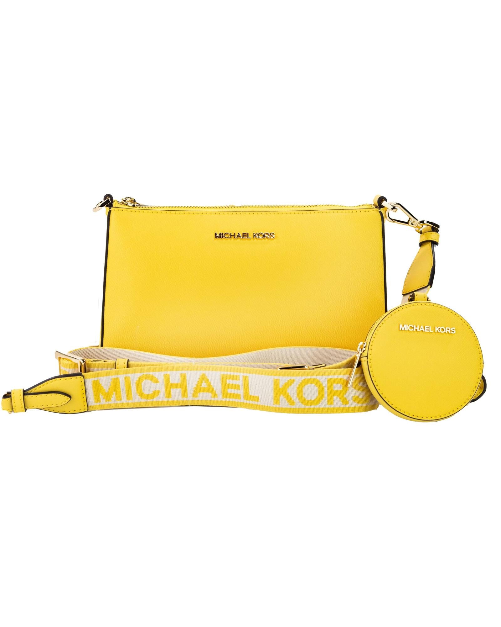 Michael Kors Women's Jet Set Daffodil Vegan Crossbody Tech Attacht Bag Purse - One Size Main image