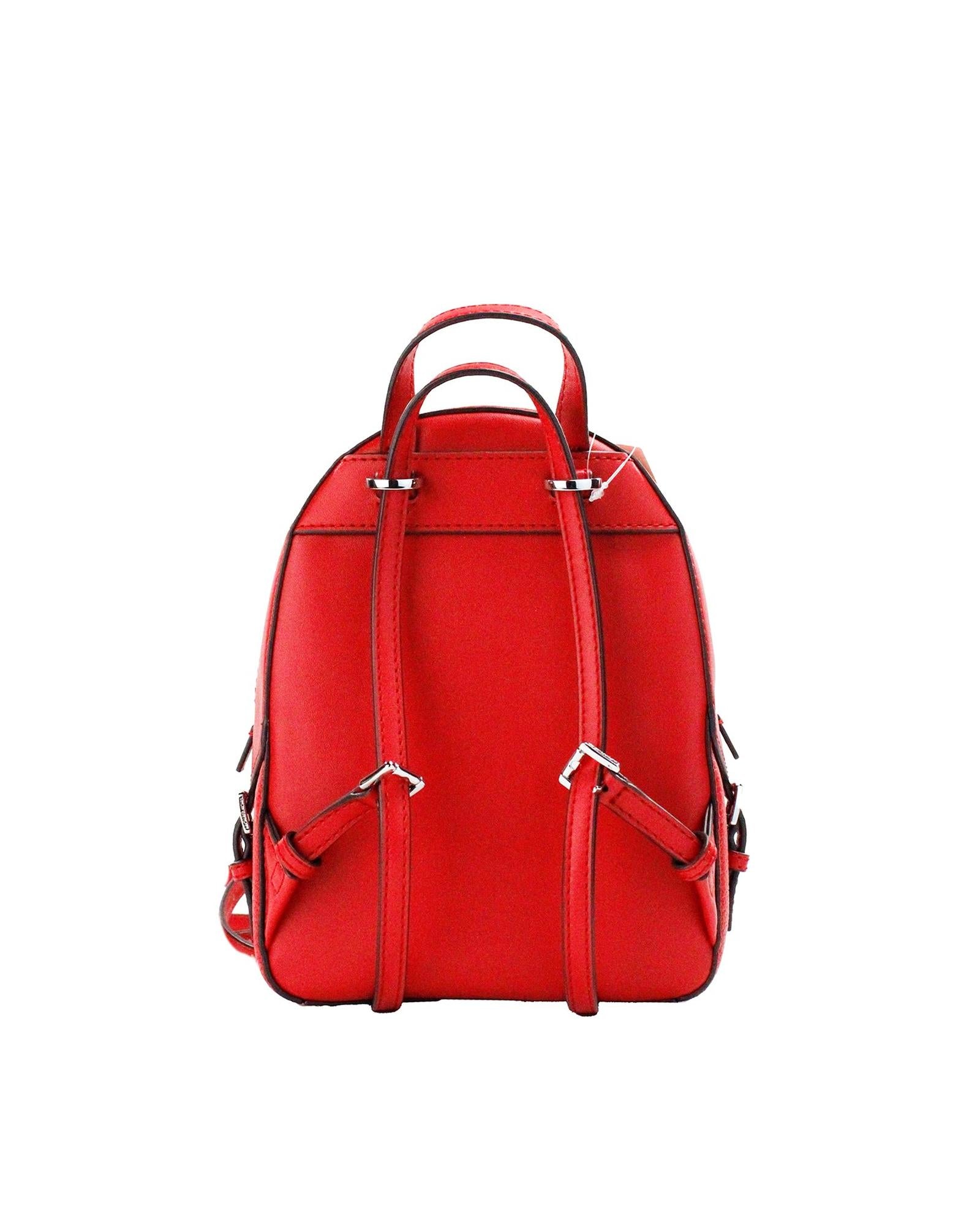 Michael Kors Women's Jaycee Mini XS Bright Red Pebbled Leather Zip Pocket Backpack Bag - One Size Secondary image