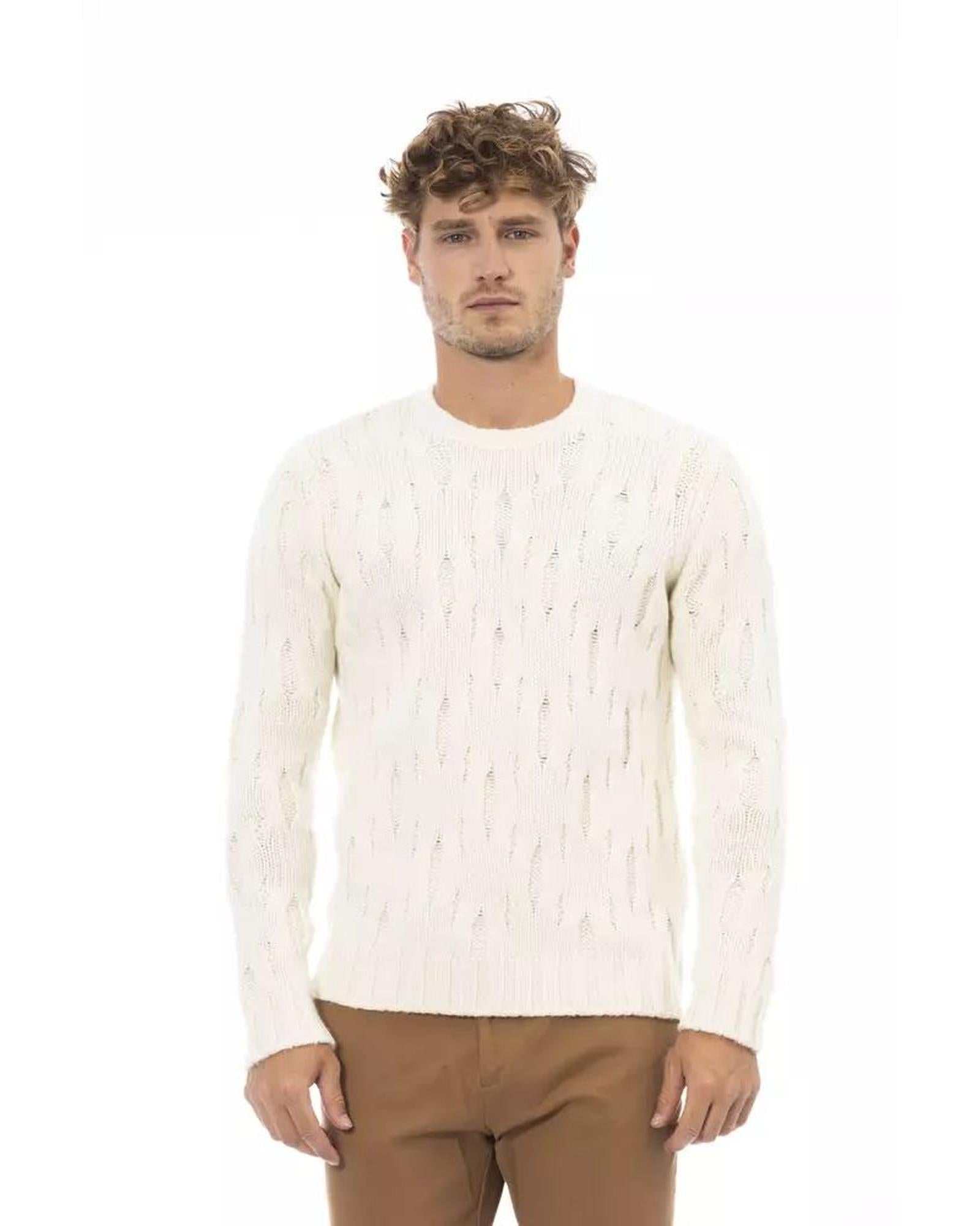 Alpha Studio Men's Beige Wool Sweater - 50 IT Main image