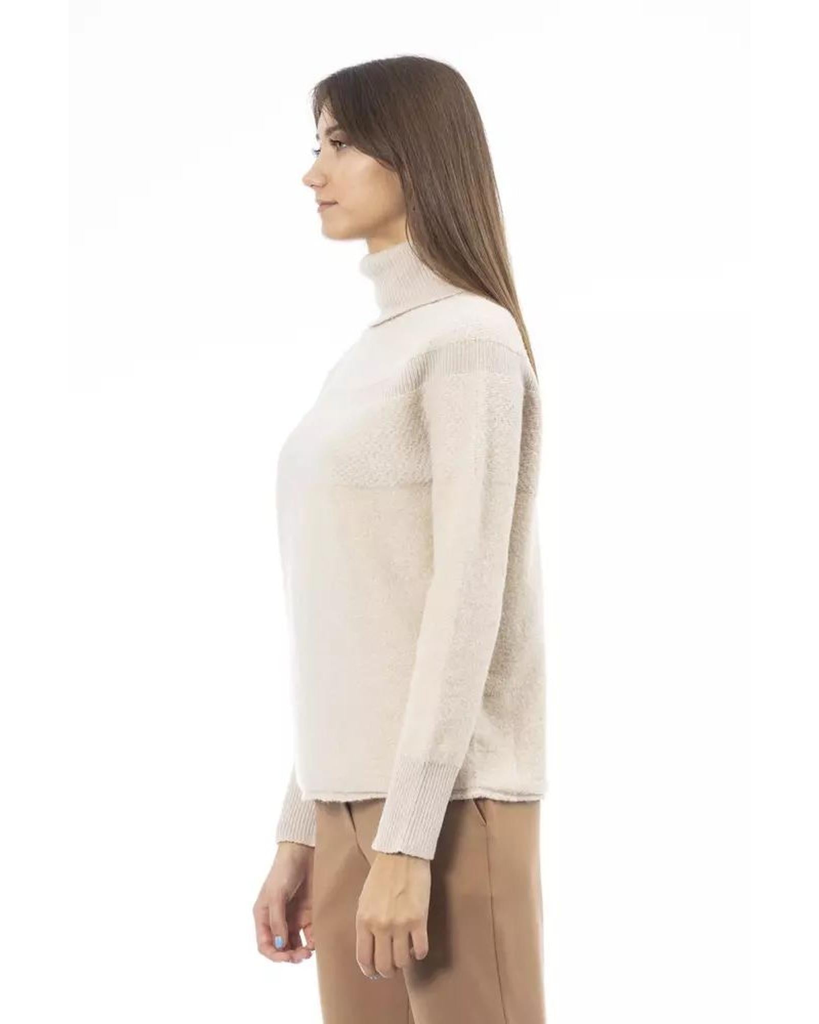 Alpha Studio Women's Beige Wool Sweater - 44 IT Secondary image